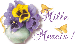 Gif animé mille mercis fleurs